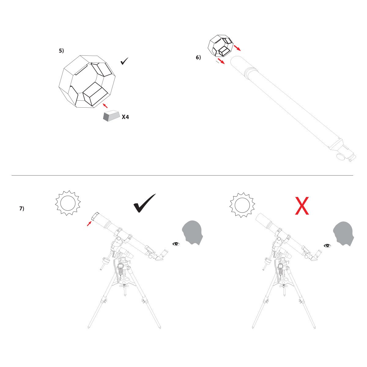 Filtre solaire Explore Scientific Sun Catcher pour Télescopes avec un Diamètre d'ouverture de 80-102mm