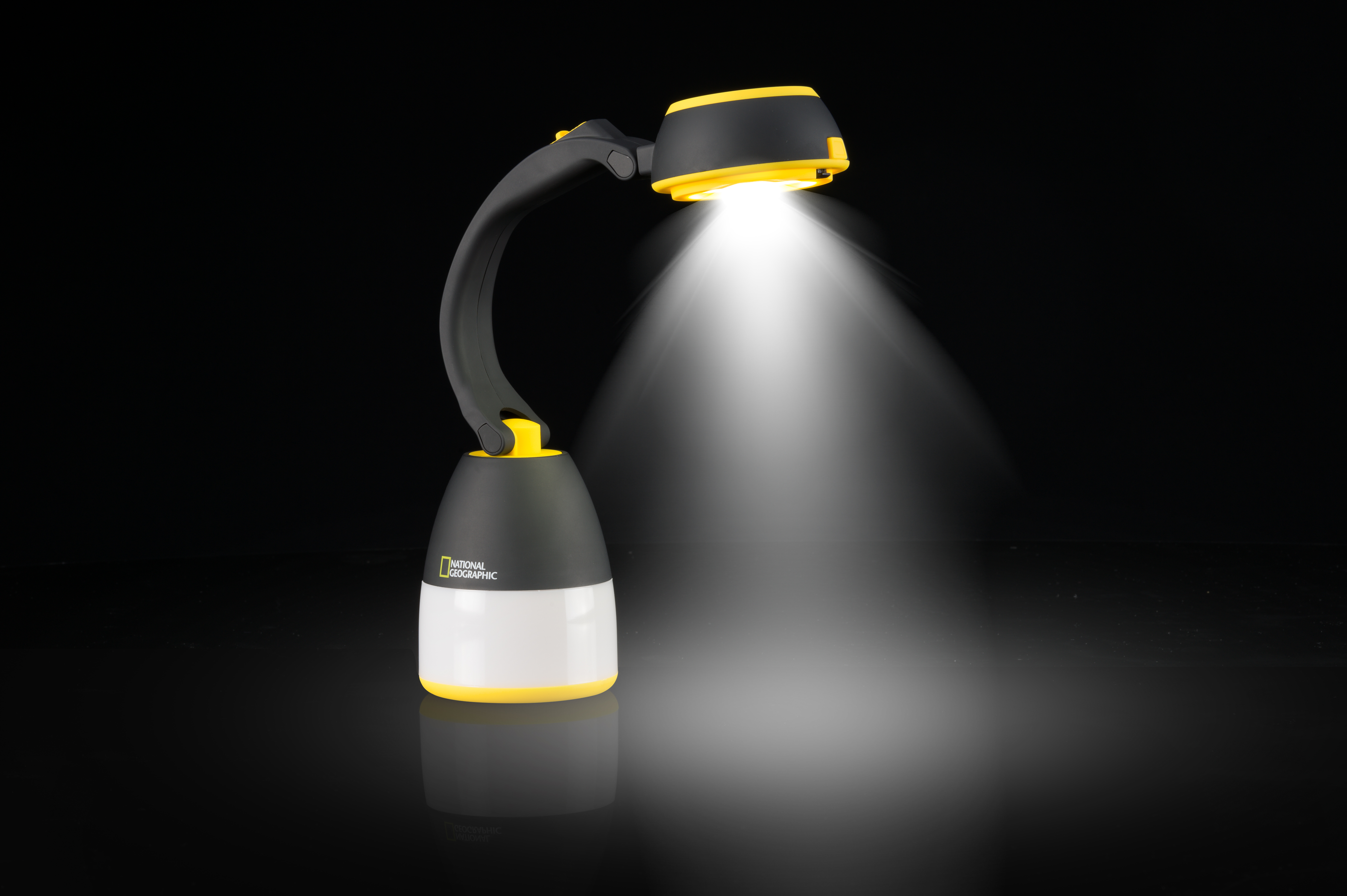 Lampe Outdoor 3en1 NATIONAL GEOGRAPHIC Lanterne, Lampe de Poche, Lampe de Table