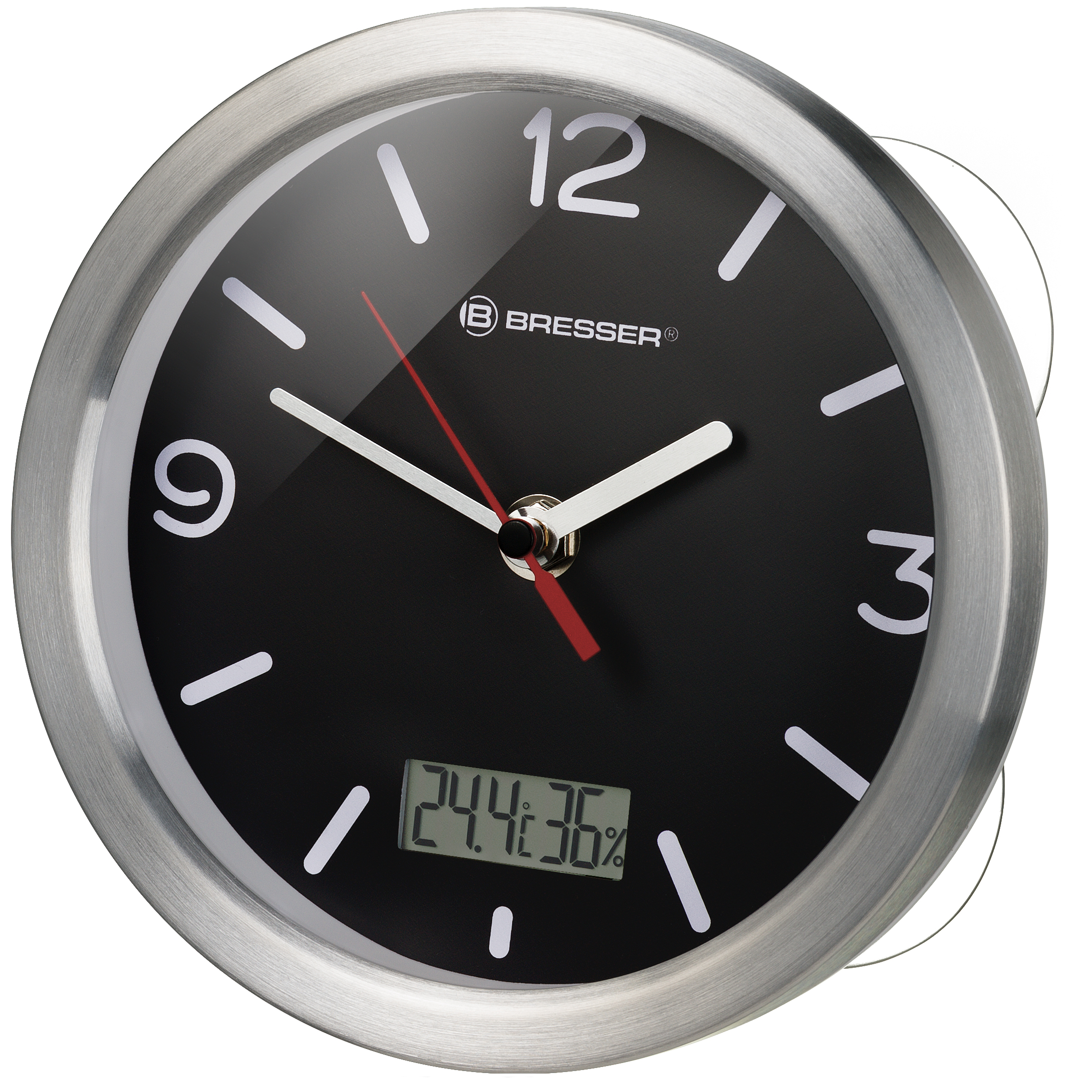 BRESSER Horloge murale MyTime bath fond noir