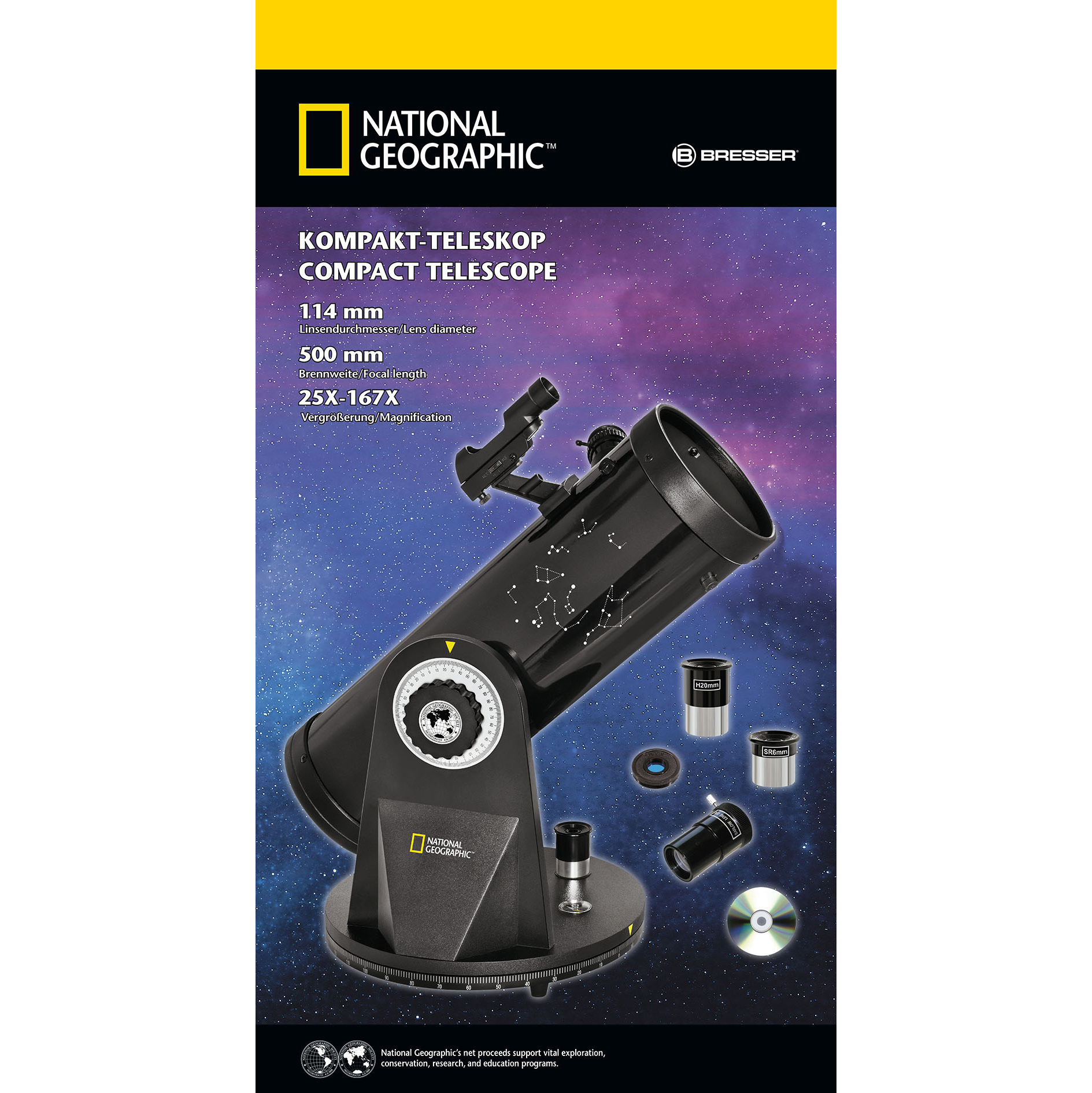 NATIONAL GEOGRAPHIC 114/500 Télescope compact