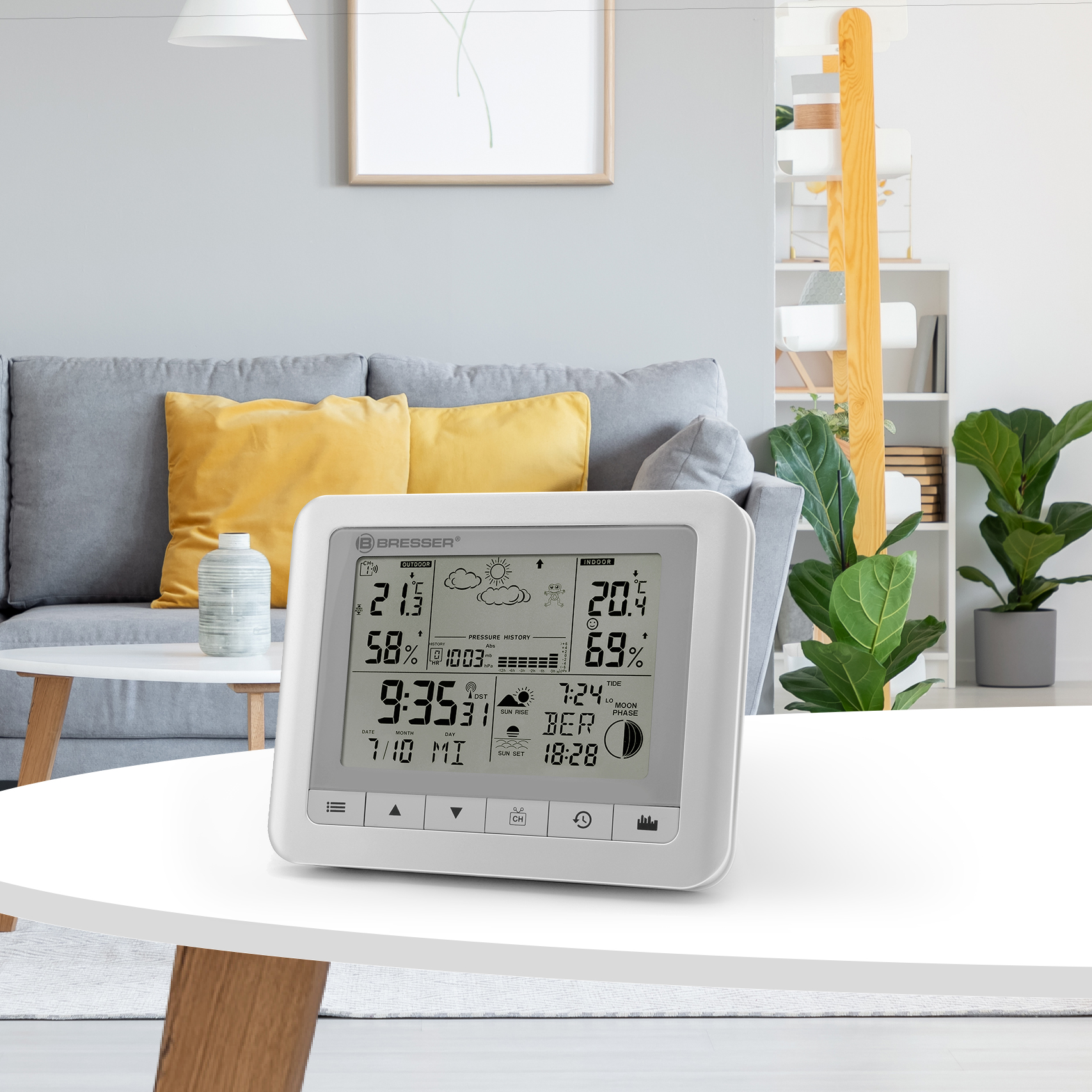 BRESSER Clima Trend WF station météo blanc set de 2 pièces