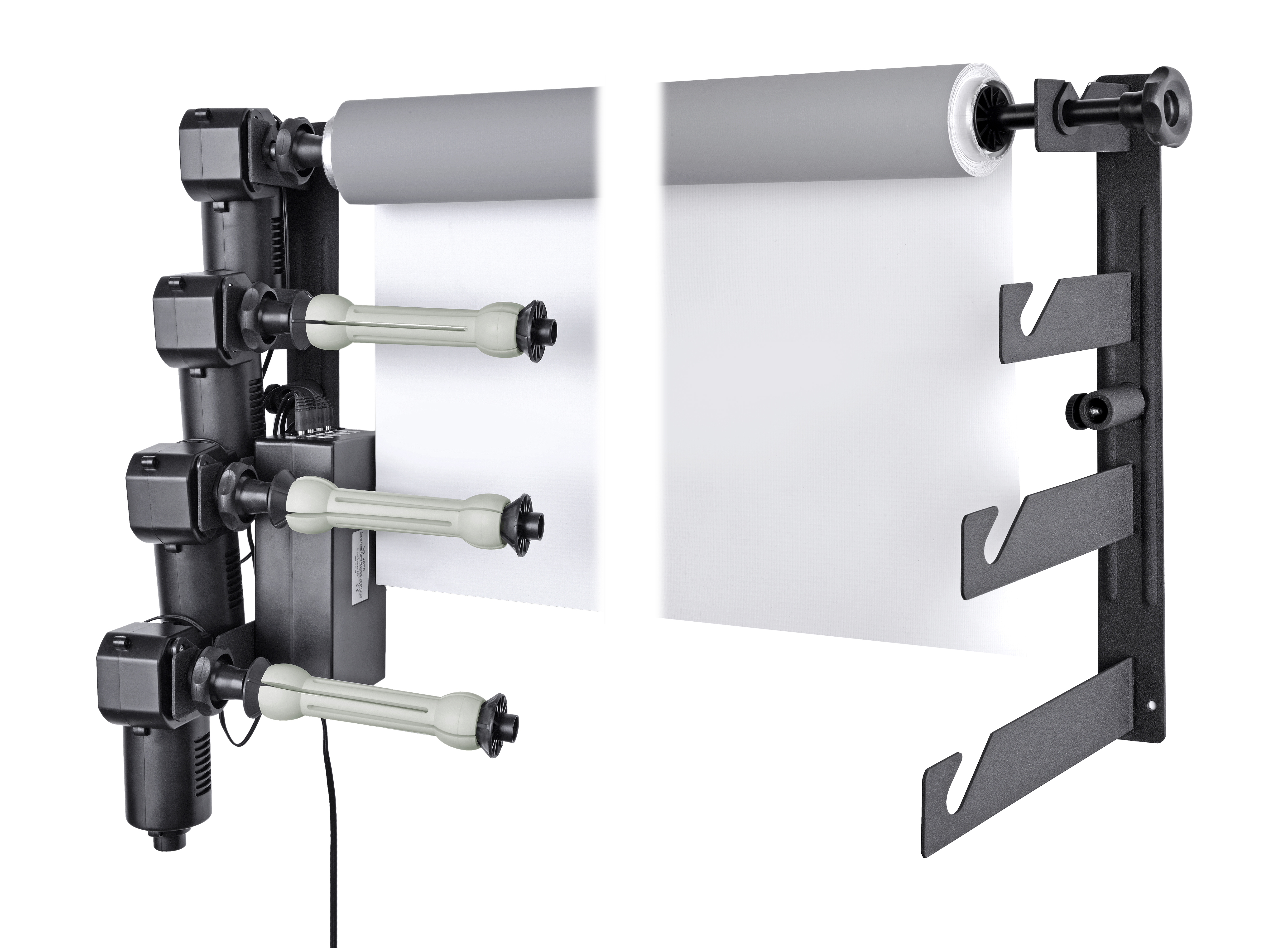 BRESSER MB-4Y Support mural électrique pour 4 Fonds de Studio en Papier