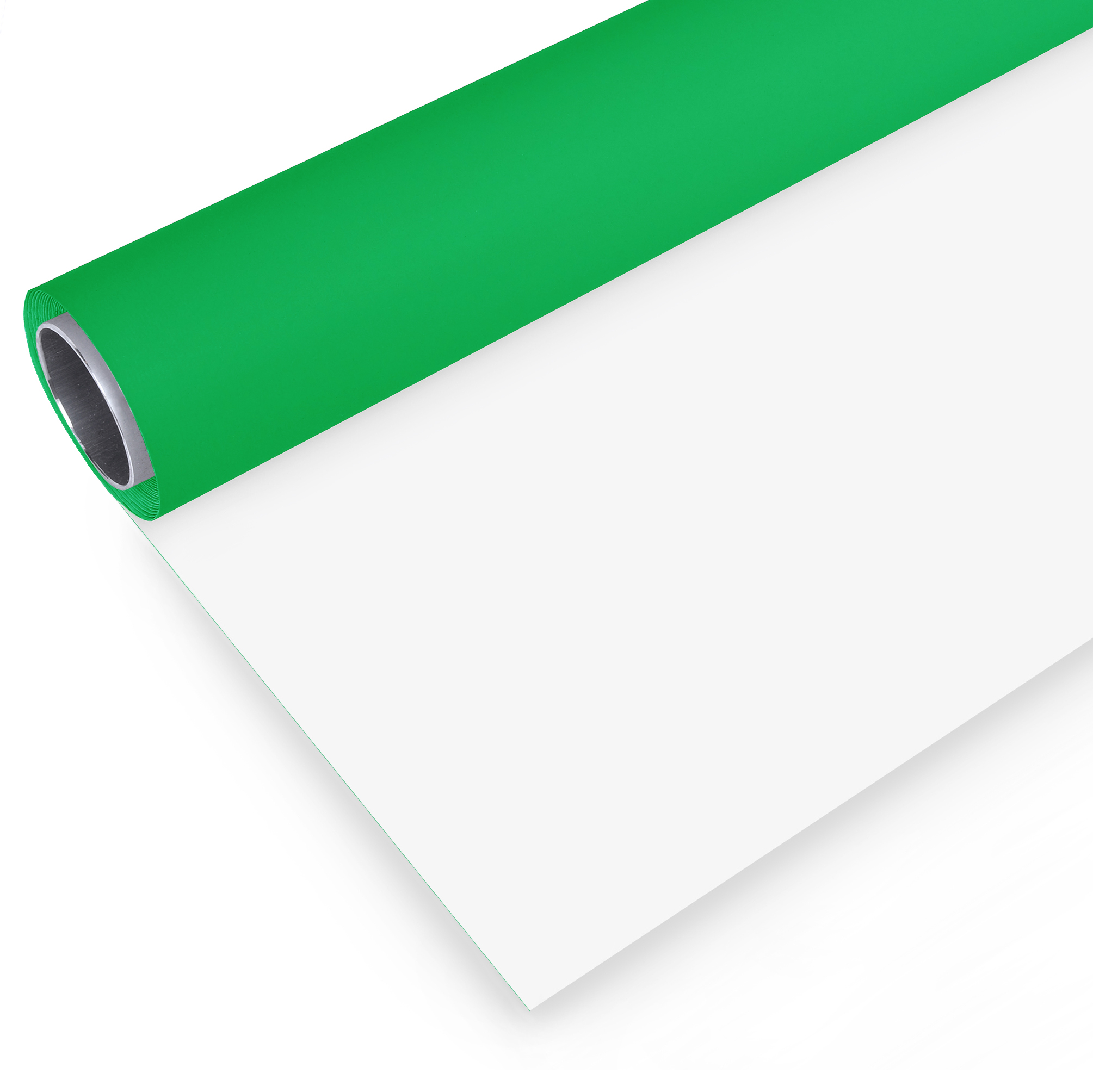 BRESSER Fond de studio vinyle en rouleau 2,72x4m vert/blanc