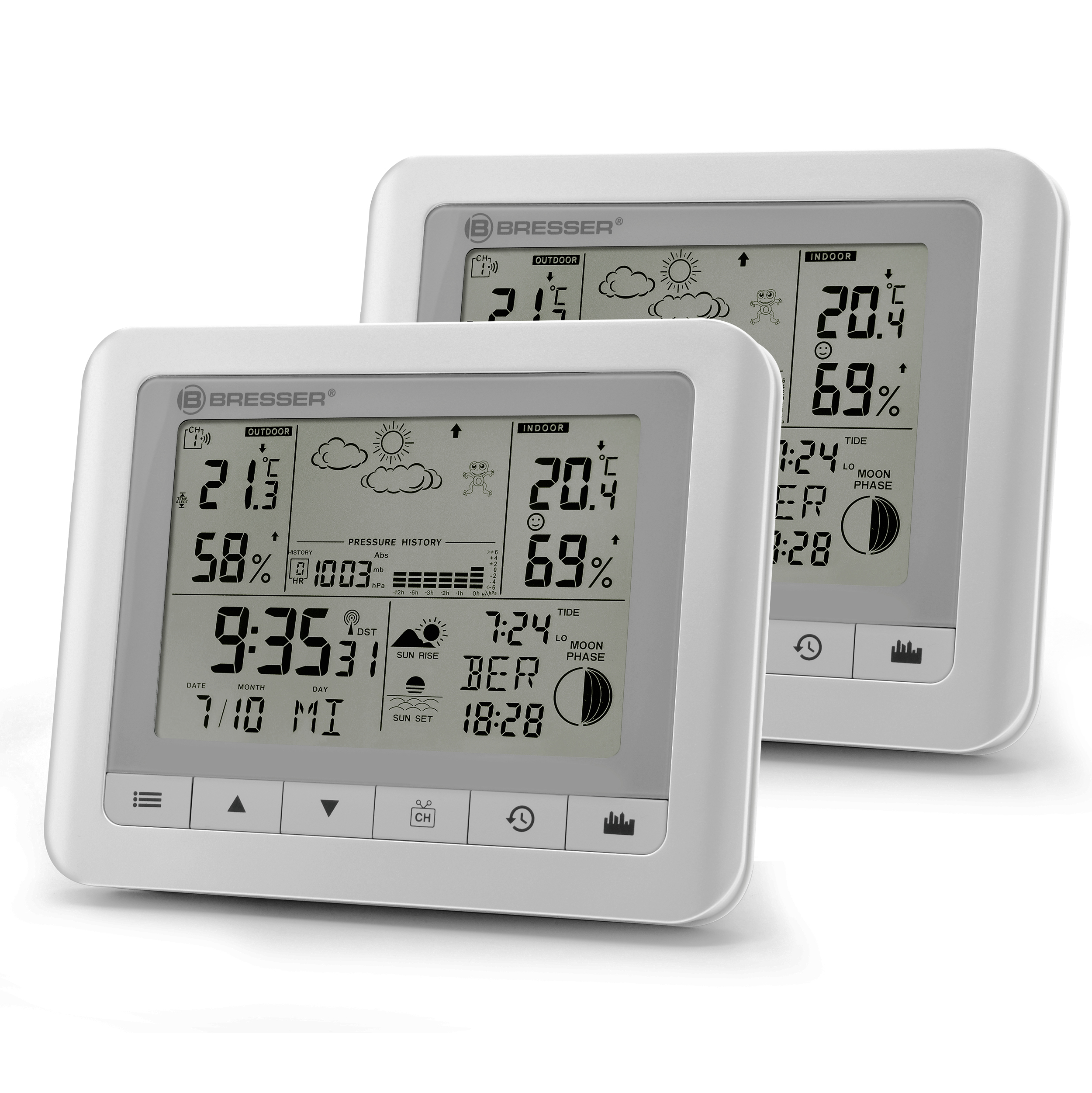 BRESSER Clima Trend WF station météo blanc set de 2 pièces