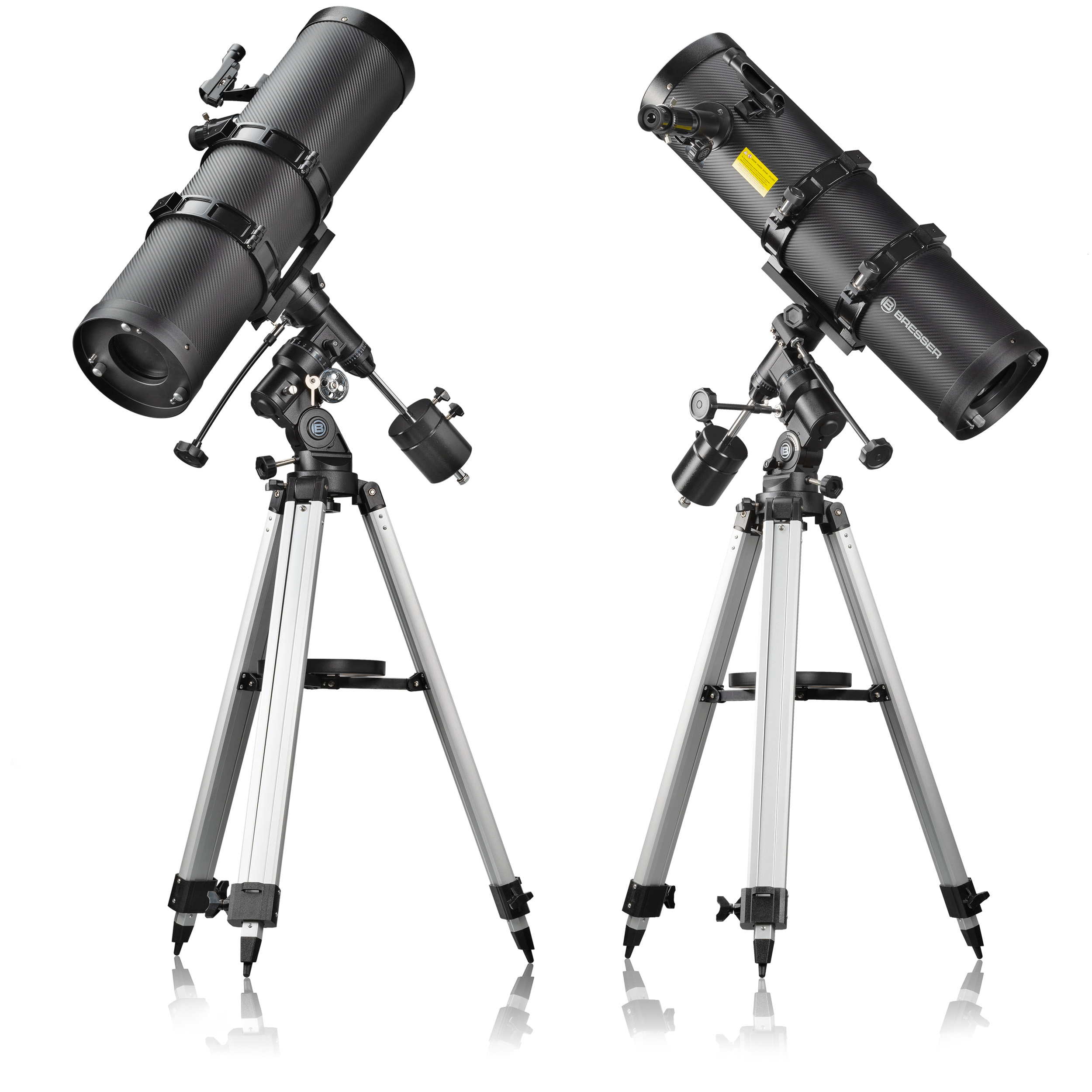 BRESSER Pollux-II 150/1400 EQ3 télescope à miroir avec adaptateur smartphone et filtre solaire