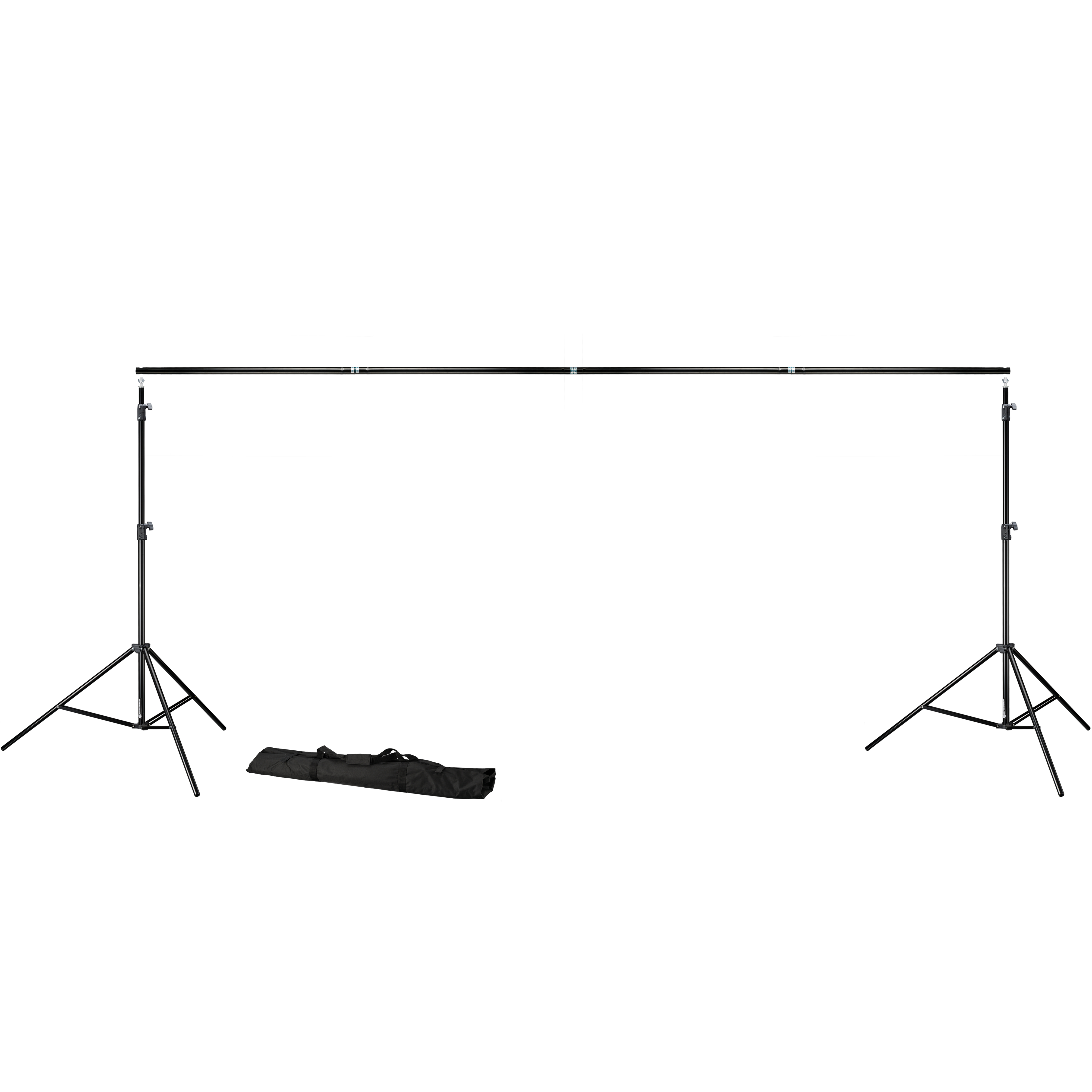 BRESSER BR-D23 Support de Fond de Studio + Fond de Studio en Tissu 3 x 4m Noir