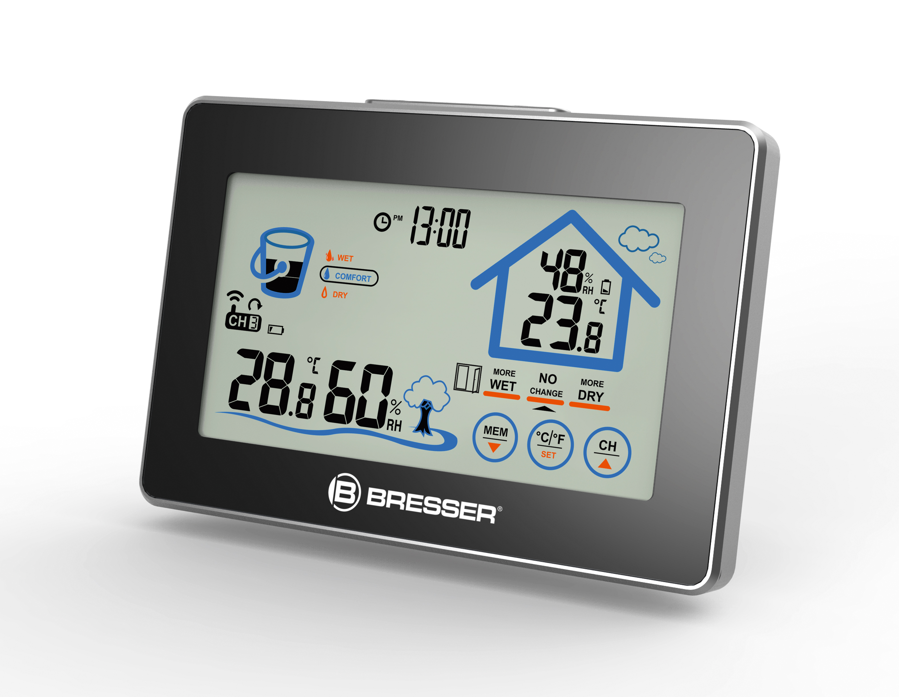 BRESSER RC Hygromètre avec indicateur de ventilation