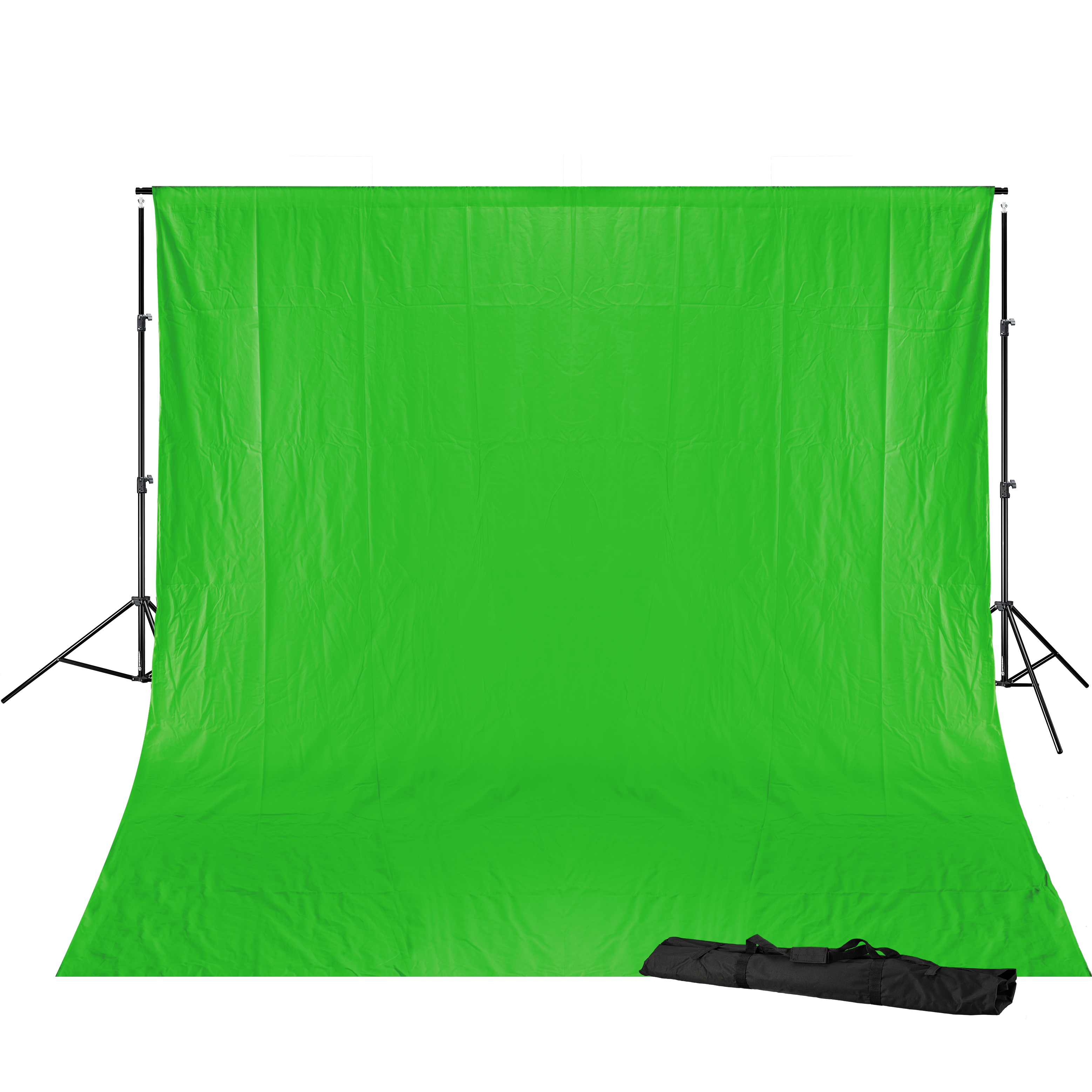 BRESSER BR-D23 Support de Fond de Studio + Fond de Studio en Tissu 3 x 6m Vert Chromakey