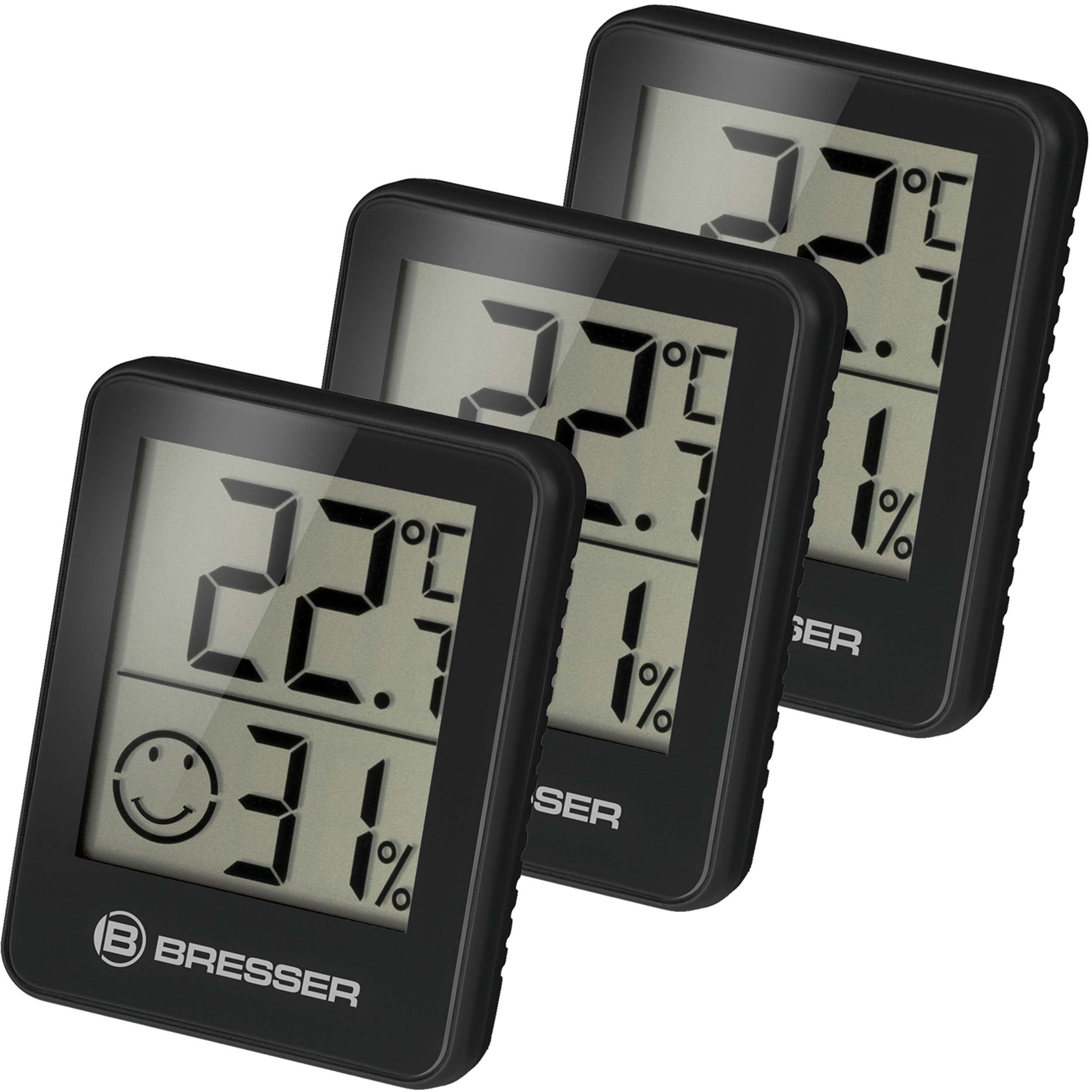 BRESSER ClimaTemp Thermo-Hygrometer Indikator 3er Set (Refurbished)