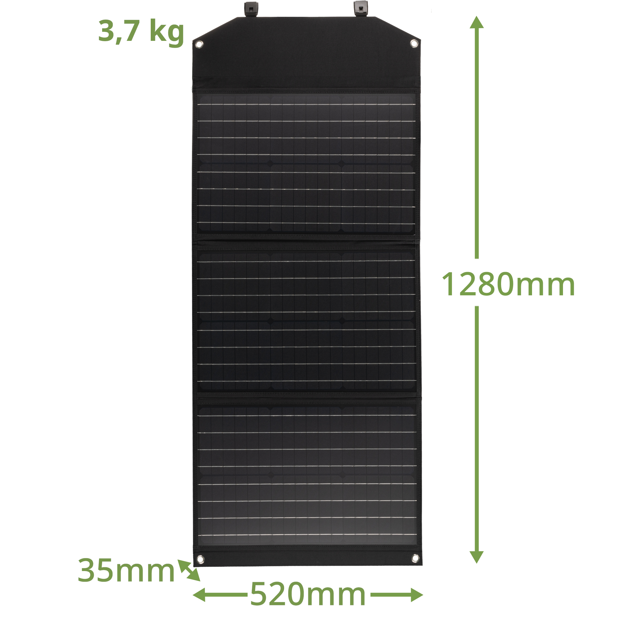 Chargeur solaire portable BRESSER 90 Watt avec port USB et connecteur d’alimentation