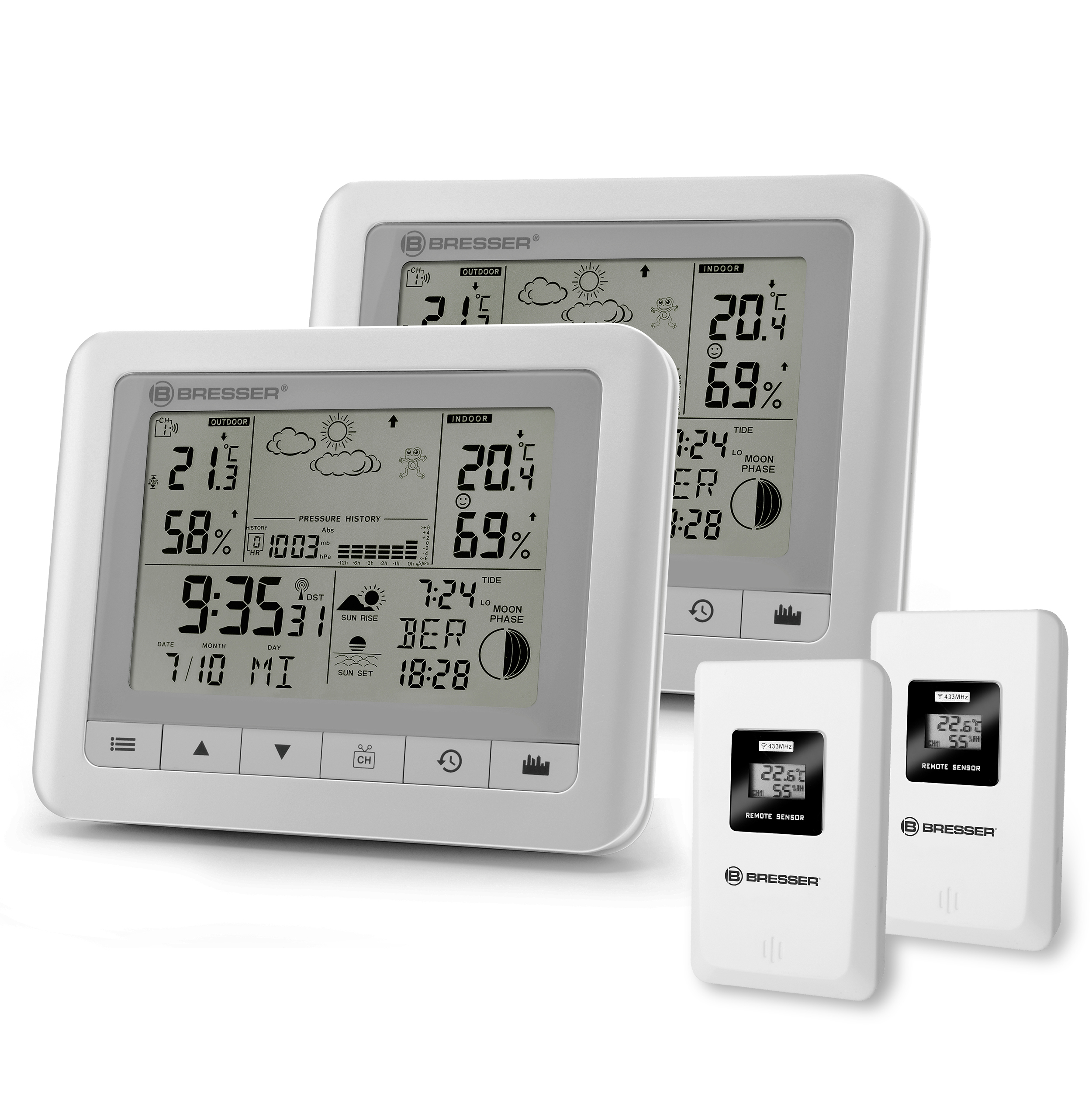 BRESSER Clima Trend WF station météo blanc set de 2 pièces