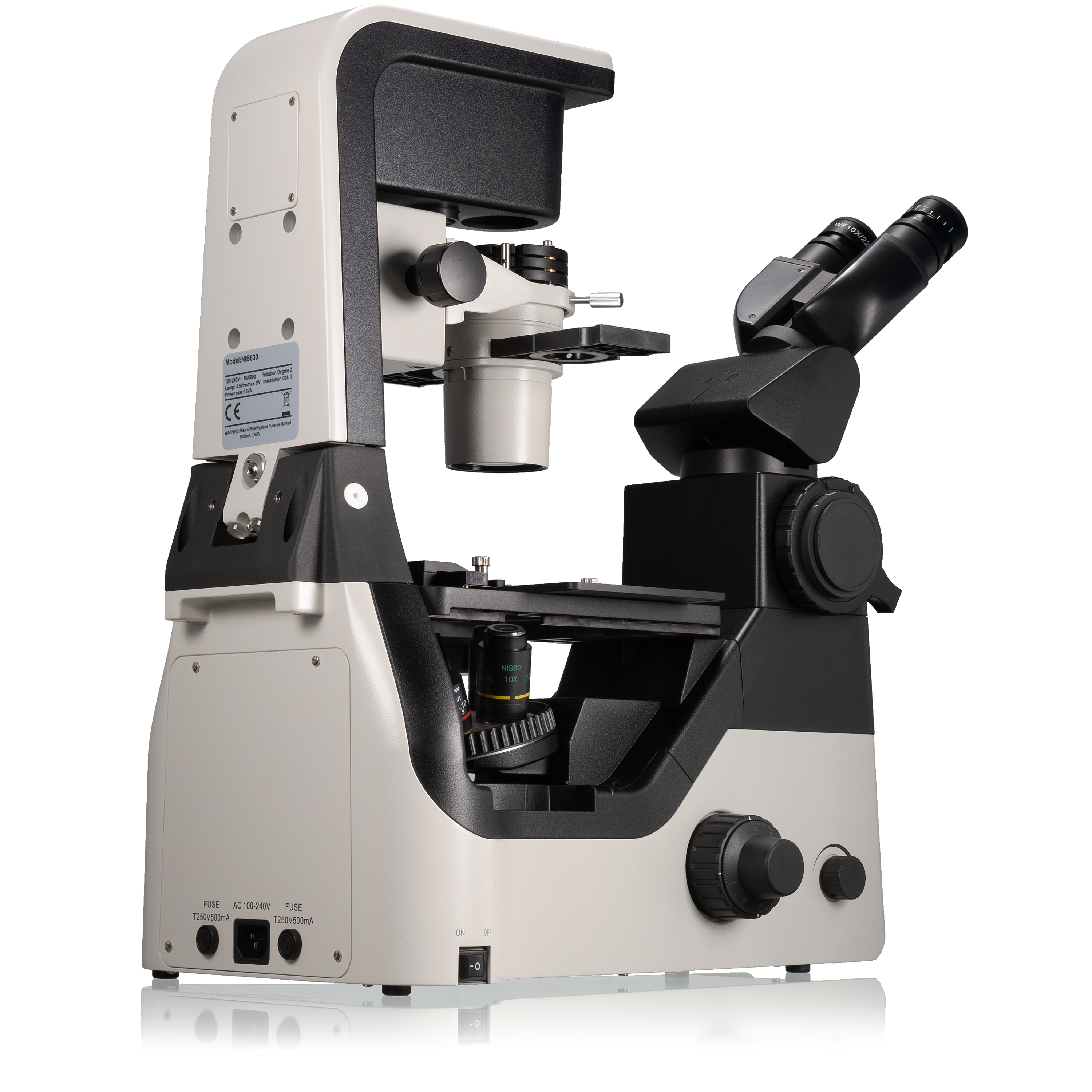 Microscope de laboratoire inversé avec unité d’éclairage inclinable Nexcope NIB630