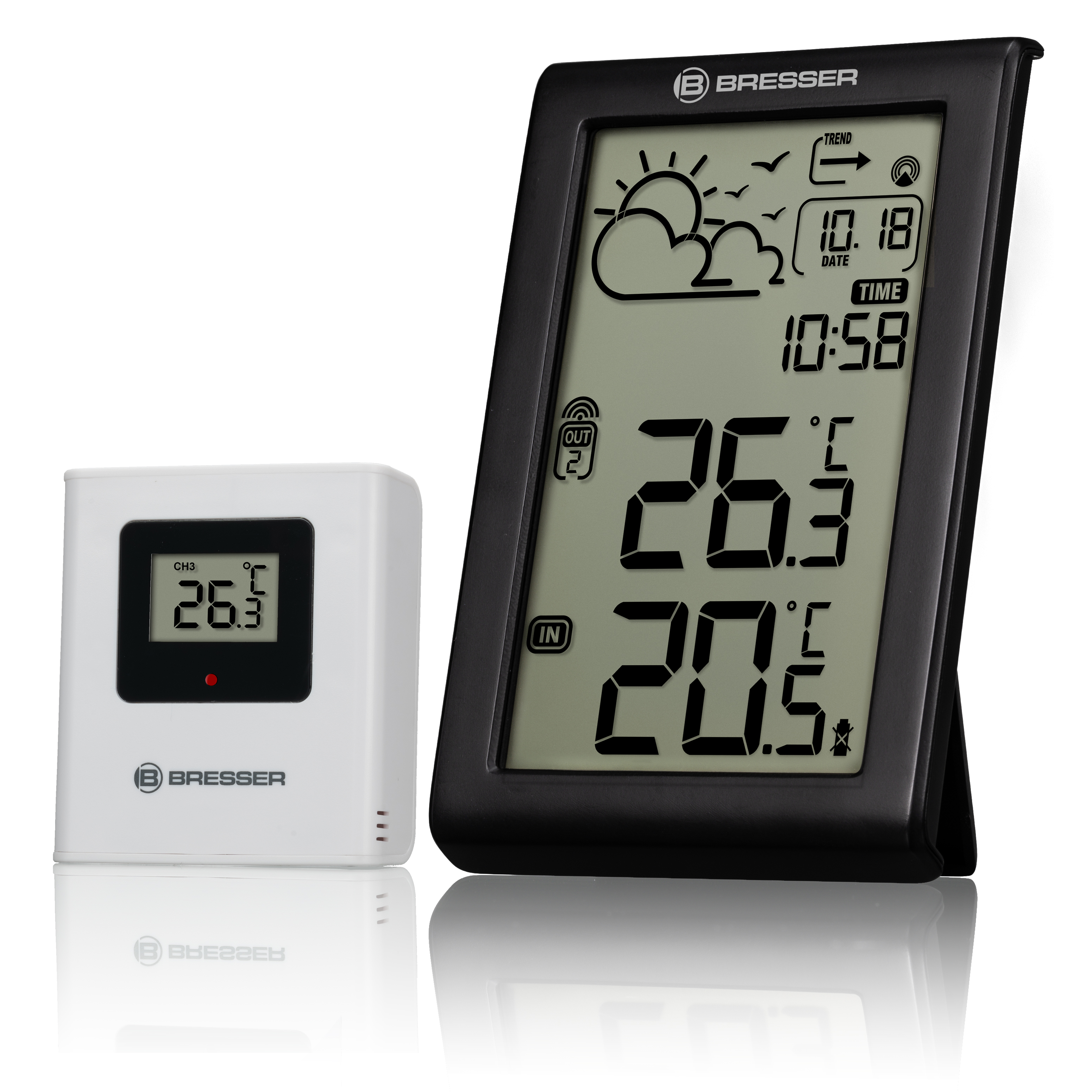 Station météo BRESSER Meteo Temp W avec signal radio DCF