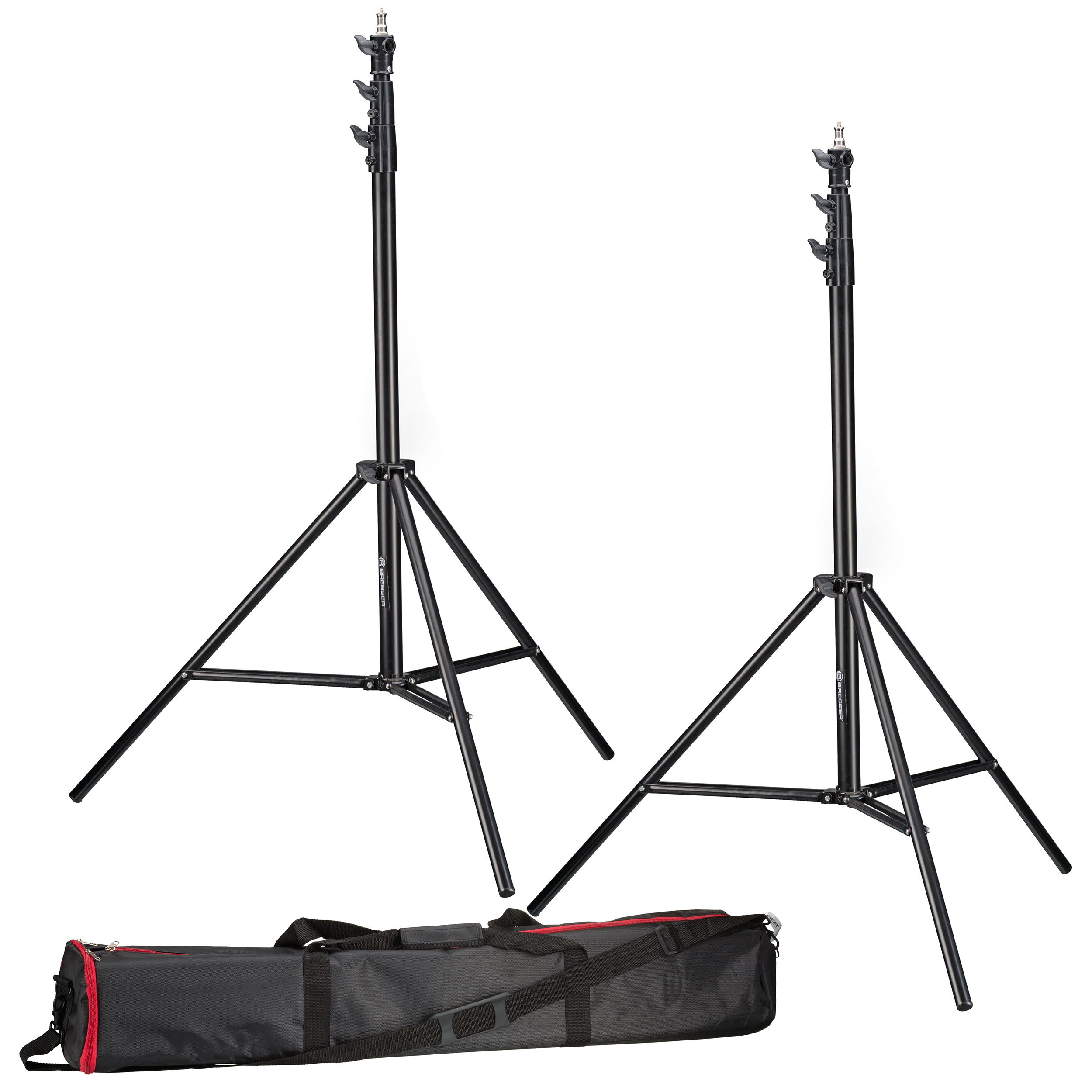 BRESSER 2x BR-TP280 PRO-1 Trépied (280 cm) + sac