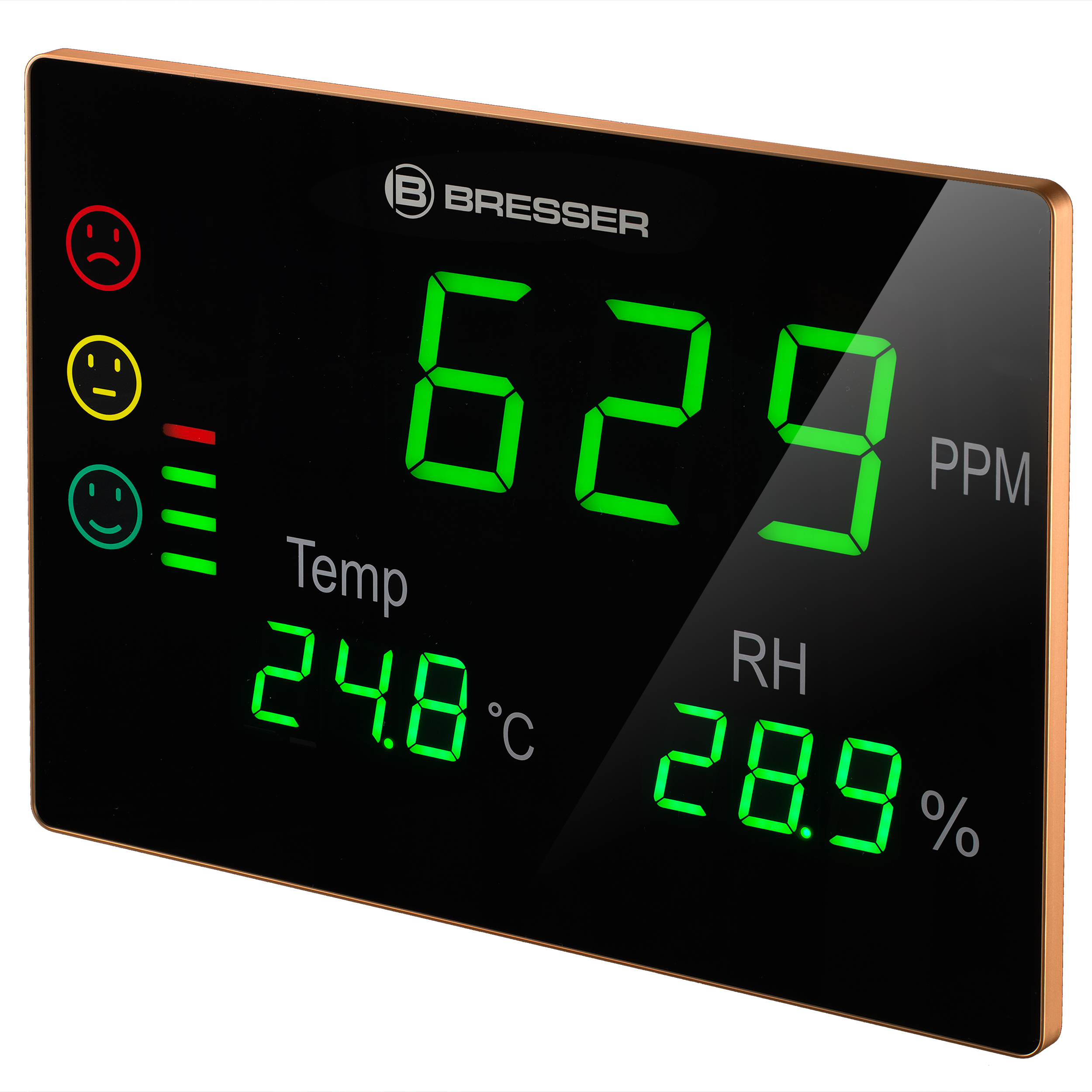 BRESSER CO2-Messgerät Smile XXL mit CO2-Ampel und extragroßem LED-Display - Refurbished