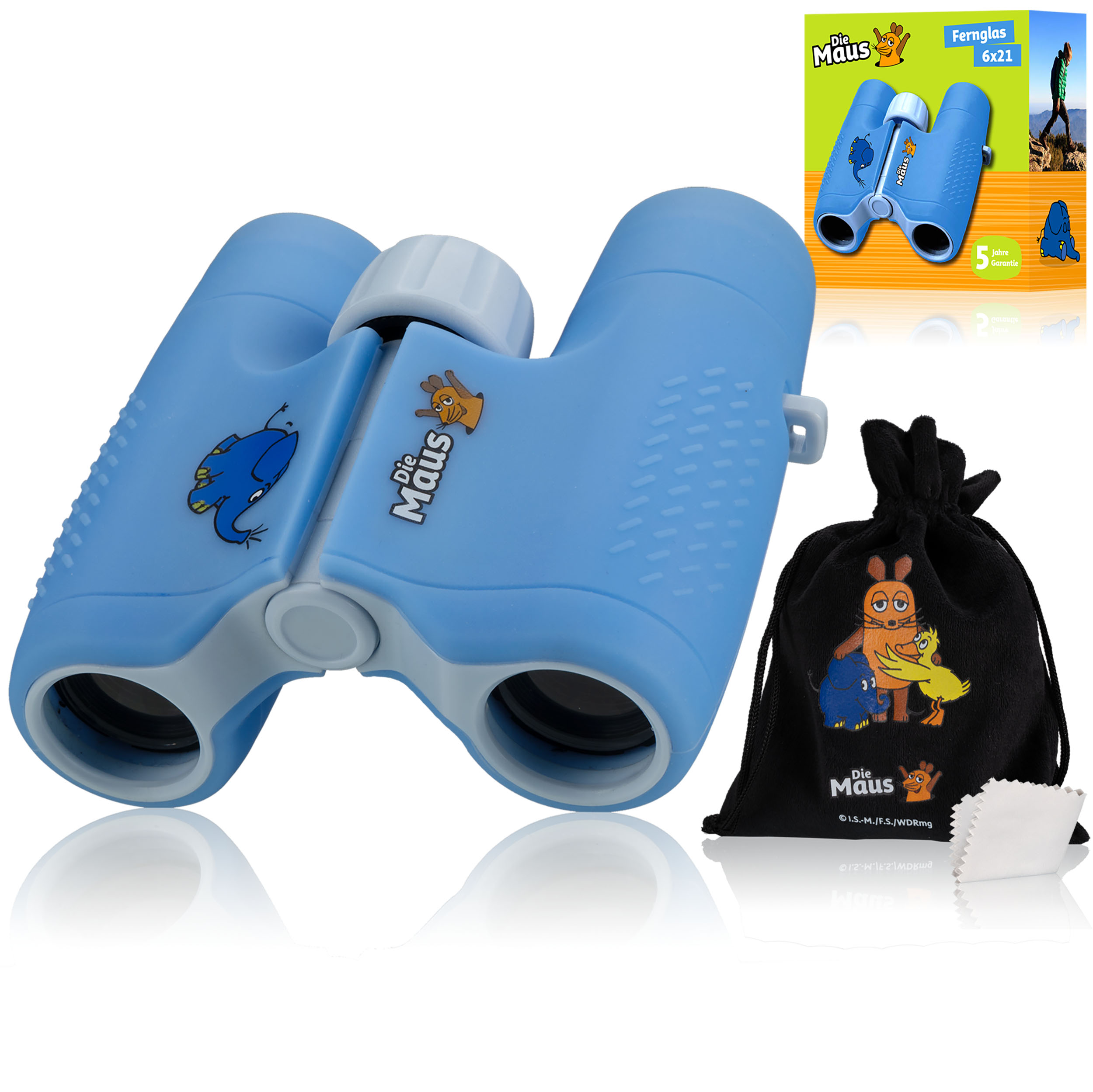 Jumelles pour enfants DieMaus 6x21 avec sac