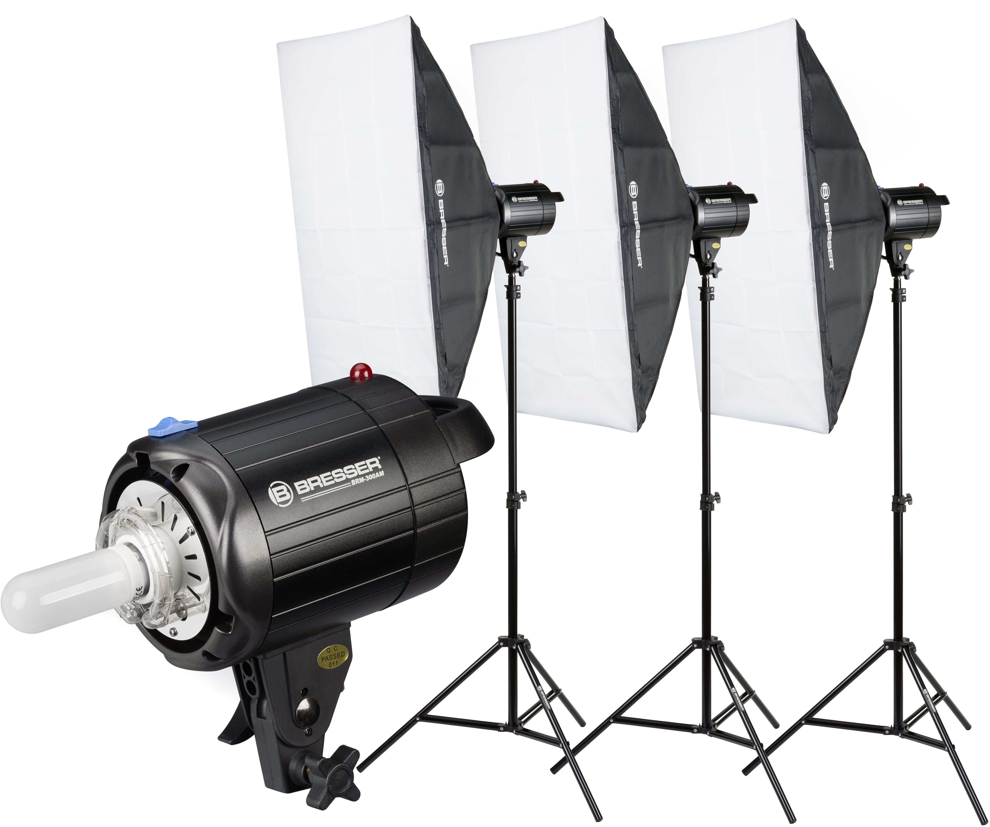 BRESSER BRM-300AM Kit de flashs de studio 3x 300W